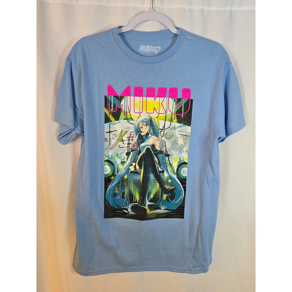 Hatsune Miku Light Blue Anime T-shirt New